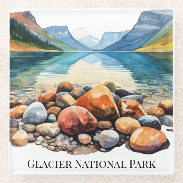 Glacier National Park Glass Coaster (Front)