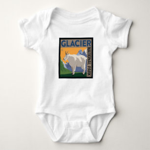 Glacier National Park   Goat Baby Bodysuit