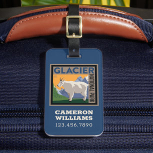 Glacier National Park   Goat Luggage Tag