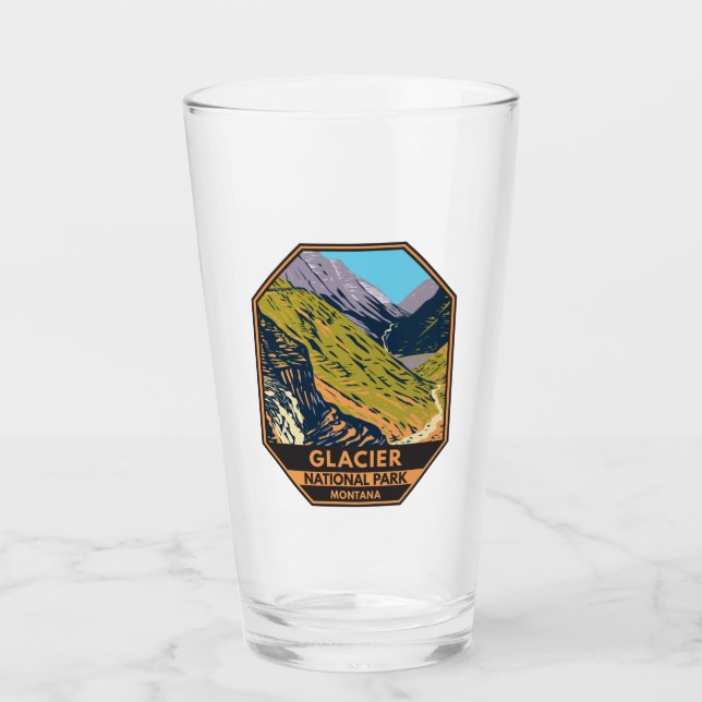 Glacier National Park Going to the Sun Road  Glass (Front)