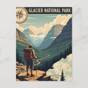 Glacier National Park Going-to-the-sun road Postcard