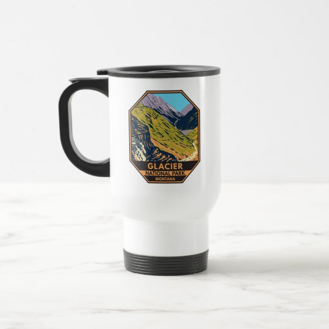 Glacier National Park Going to the Sun Road  Travel Mug (Left)