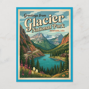 Glacier National Park Greetings Wilderness Postcard
