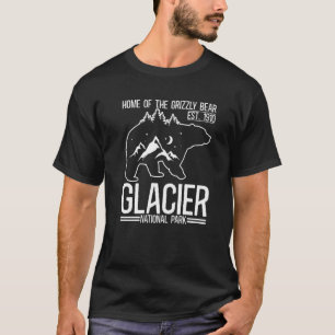Glacier National Park Grizzly Bear Hiking Vacation T-Shirt