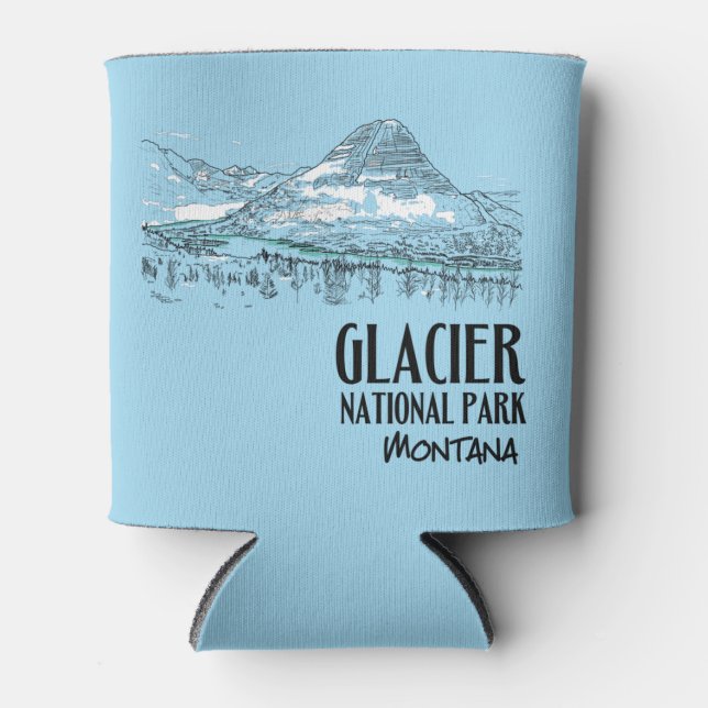Glacier National Park Hidden Lake Montana Can Cooler (Front)