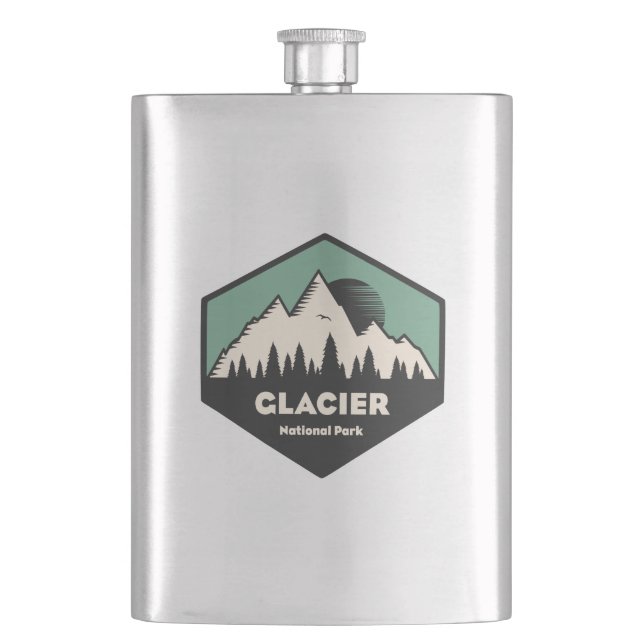 Glacier National Park Hip Flask (Front)