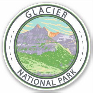 Glacier National Park In Spring Montana Badge