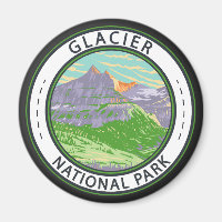Glacier National Park In Spring Montana Badge