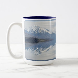 Glacier National Park Lake McDonald Winter Two-Tone Coffee Mug