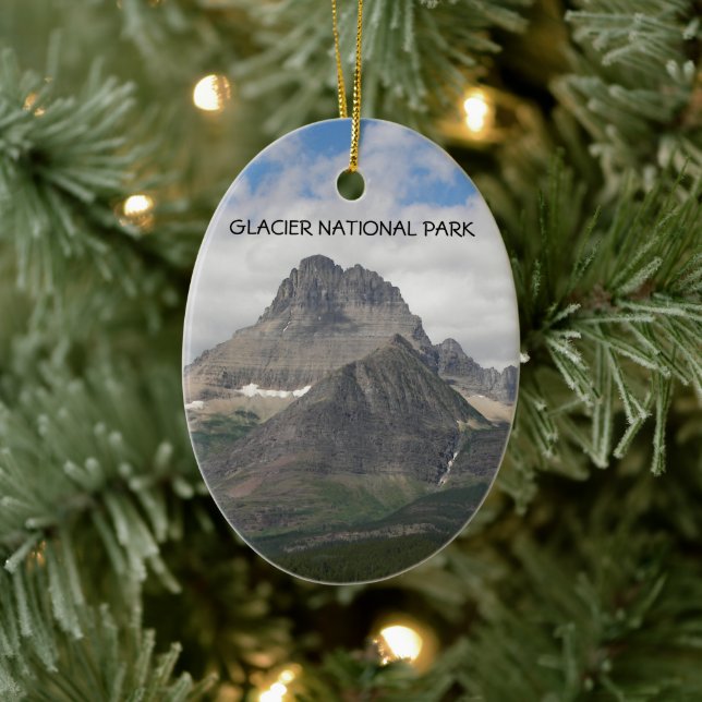 Glacier National Park Landscape Holiday Ceramic Tree Decoration (Tree)
