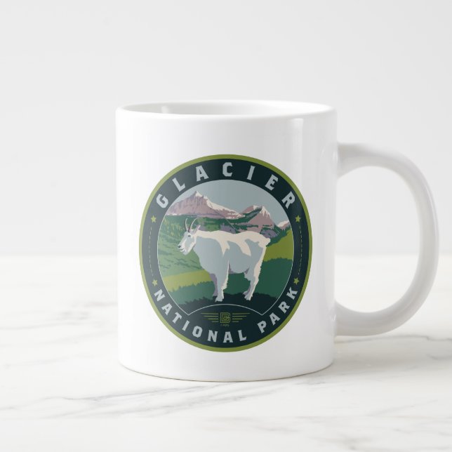 Glacier National Park Large Coffee Mug (Right)