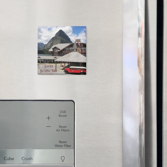 Glacier National Park Lodge Travel Photo Magnet (In Situ (Fridge))
