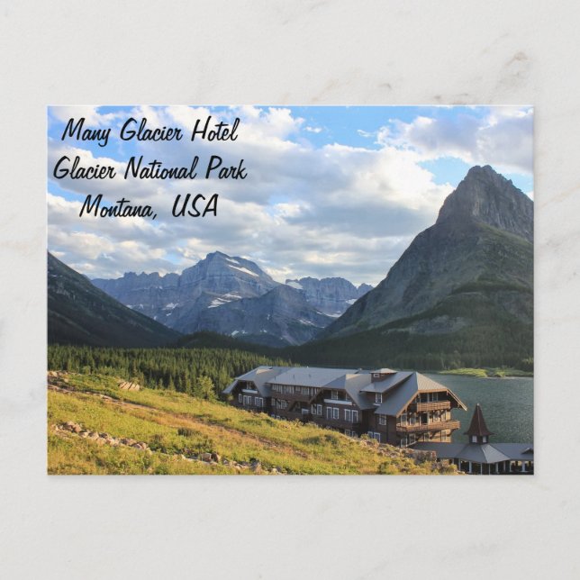 Glacier National Park- Many Glacier Hotel Postcard (Front)