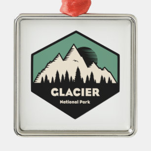 Glacier National Park Metal Tree Decoration