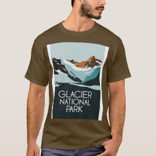 Glacier National Park Minimalistic Landscape T-Shirt