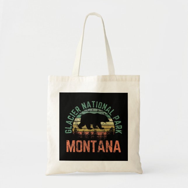 Glacier National Park Montana Bear Nature Outdoors Tote Bag (Front)