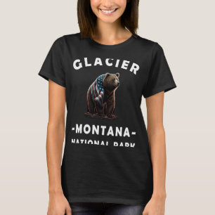Glacier National Park Montana Bear Souvenir Us Par T-Shirt