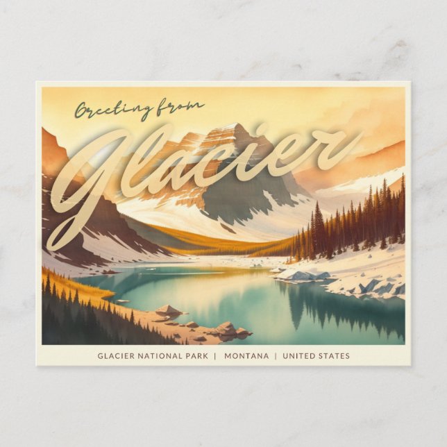 Glacier National Park, Montana Postcard (Front)