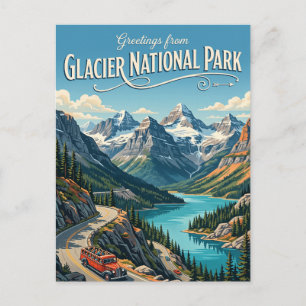 Glacier National Park Montana Postcard