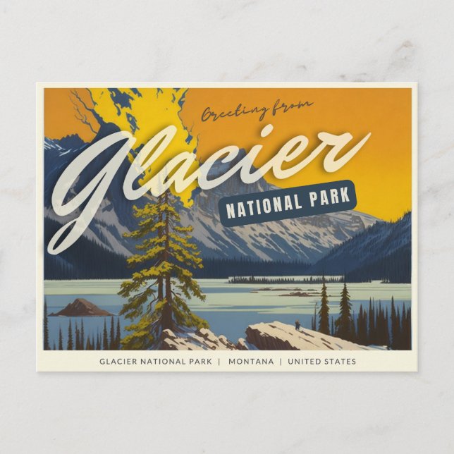 Glacier National Park, Montana Postcard (Front)