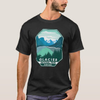 Glacier National Park Montana Retro Emblem