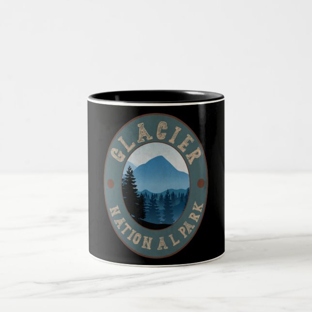 Glacier National Park Montana Usa Mountains Gifts Two-Tone Coffee Mug (Center)