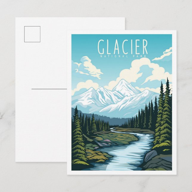 Glacier National Park Montana USA Travel Postcard (Front/Back)