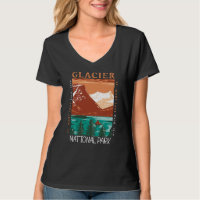 Glacier National Park Montana Vintage Distressed  