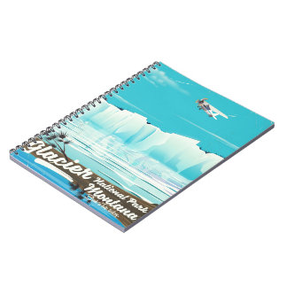 Glacier National Park, Montana vintage poster Notebook