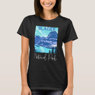 Glacier National Park Mountain Outdoors Vintage T-Shirt