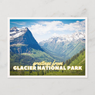 Glacier National Park Mountain Photo Greeting Postcard