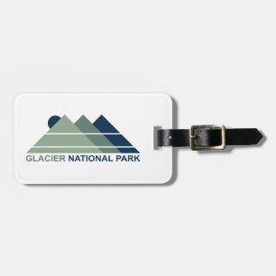 Glacier National Park Mountain Sun Luggage Tag