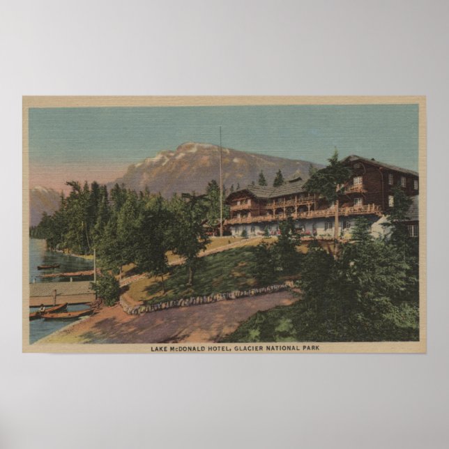 Glacier National Park, MT - Lake McDonald Poster (Front)
