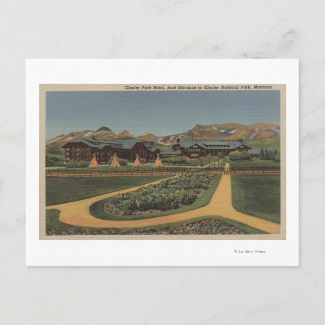 Glacier National Park, MT - Park Hotel East Postcard (Front)