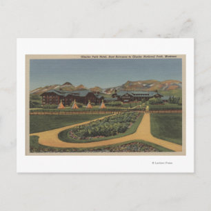 Glacier National Park, MT - Park Hotel East Postcard