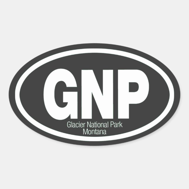 Glacier National Park Oval Sticker (Front)