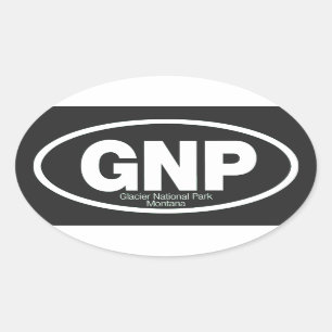 Glacier National Park Oval Sticker