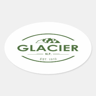 Glacier National Park Oval Sticker