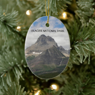 Glacier National Park Photo Ceramic Tree Decoration