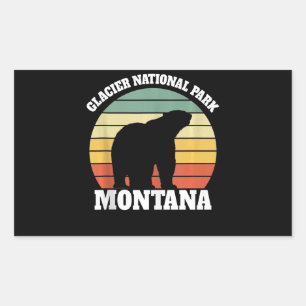 Glacier National Park Polar Bear Lover Rectangular Sticker