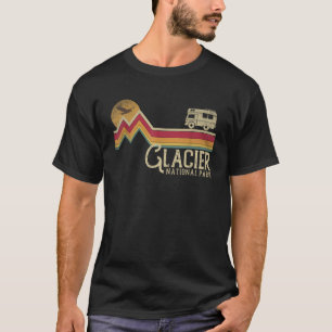 Glacier National Park Retro Style Mountain Vintage T-Shirt