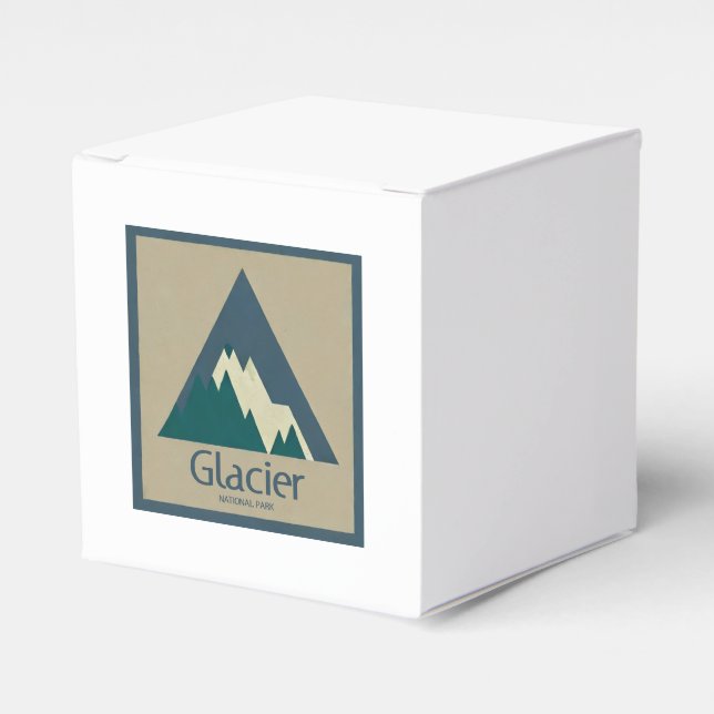 Glacier National Park Rustic Favour Box (Front Side)