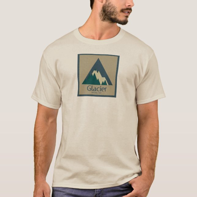 Glacier National Park Rustic T-Shirt (Front)