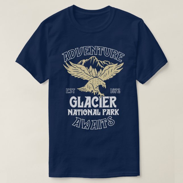 Glacier National Park Shirt Eagle Montana Adventur (Design Front)