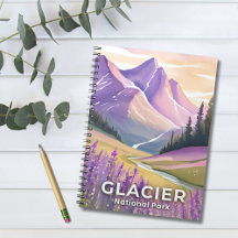 Glacier National Park | Spring Lavender Watercolor
