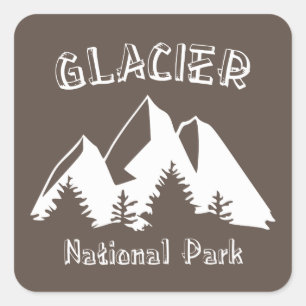 Glacier National Park Square Sticker
