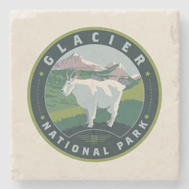 Glacier National Park Stone Coaster (Front)