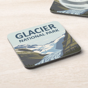 Glacier National Park Travel Art Coaster
