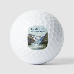 Glacier National Park Travel Art Golf Balls