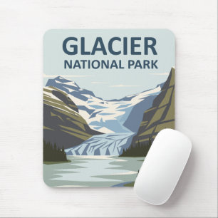 Glacier National Park Travel Art Mouse Mat